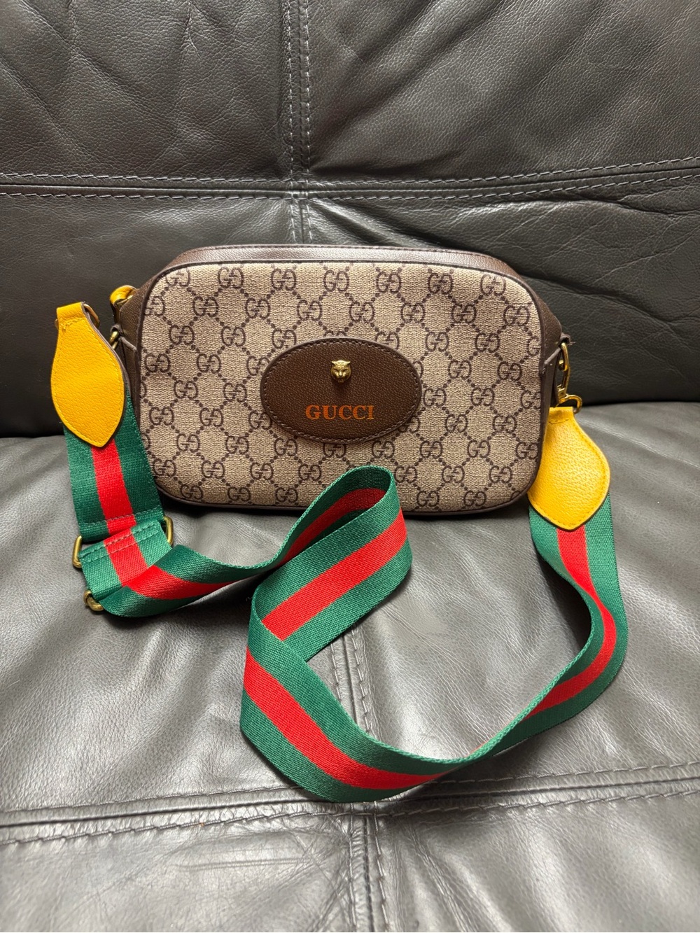 Designer GG Canvas Tiger-head Crossbody